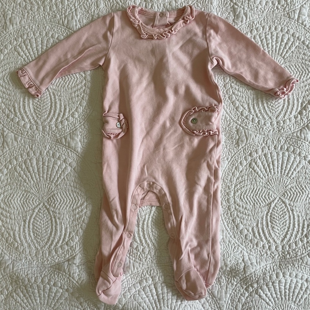 Lila + Hayes Pink Onesie